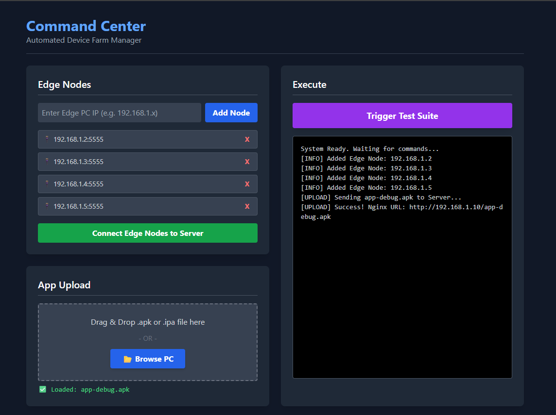 Command Center UI